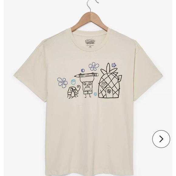 SpongeBob Squarepants Tops - SpongeBob SquarePants DoodleBob Womens Shirt Box Lunch Exclusive NWT Embroidered